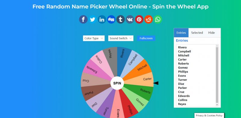 Random Name Picker Wheel